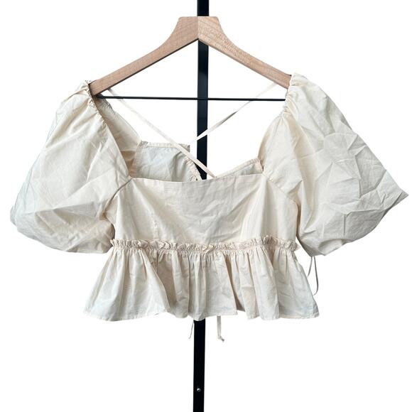 Urban Outfitters Tops - Urban Outfitters Cream Crop Top Medium NWT